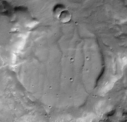 Marskrater als Umkehrprofil